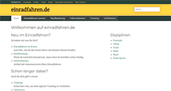 Desktop Screenshot of einradfahren.de